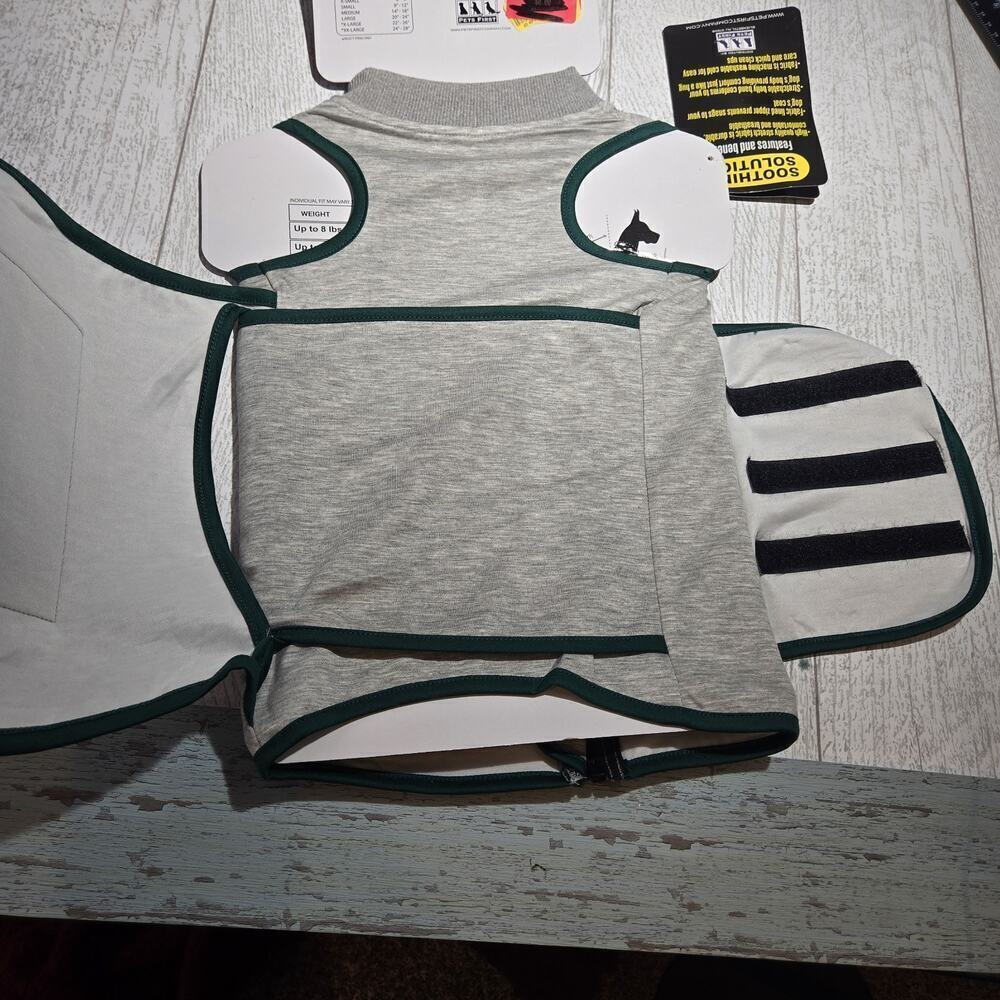 NCAA Michigan State Spartans Dog Anxiety Shirt Calming Soothing Vest SMALL grey - Picture 9 of 9